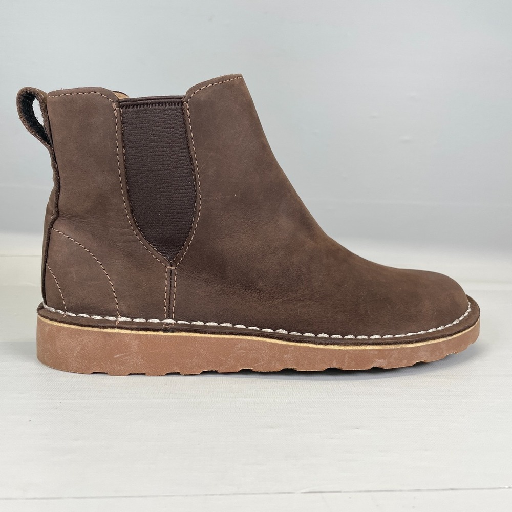 LL Bean Stonington Chelsea Boots Womens Size 6.5 M Brown Leather Pull On Shoes